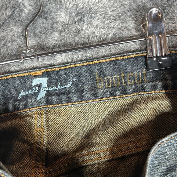 7 For All Mankind Jeans Mens 38 Bootcut Denim Distressed Classic Casual Pants - Picture 3 of 10
